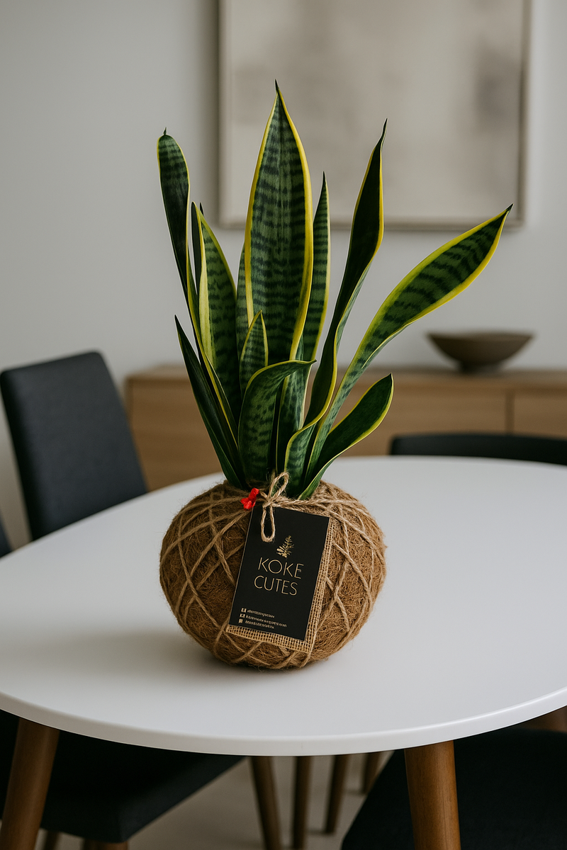 redbook snake plant Snake Plant or Mother-in-Law's Tongue Kokedama – KOKECUTES