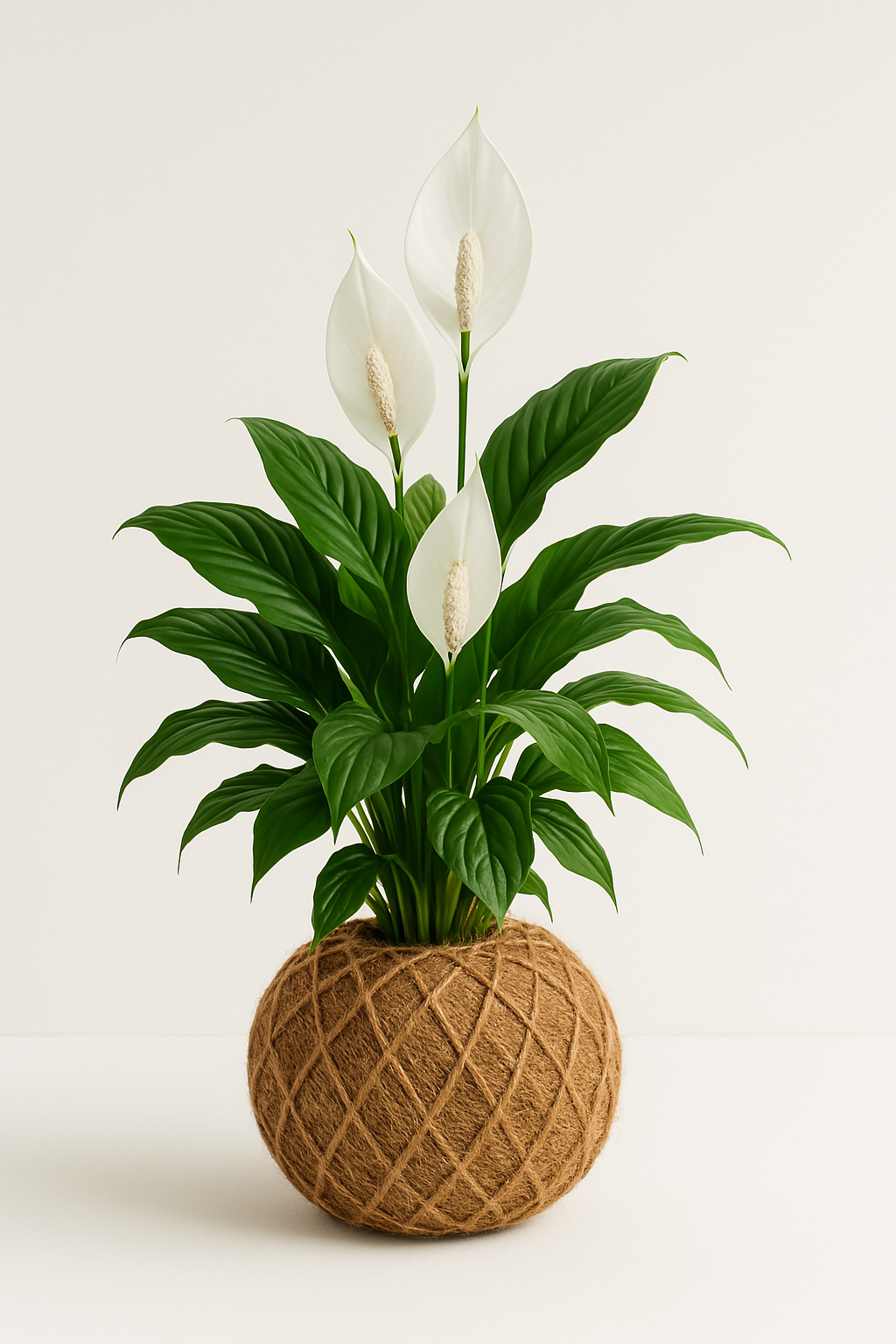 Peace Lily Plant Kokedama Spathiphyllum