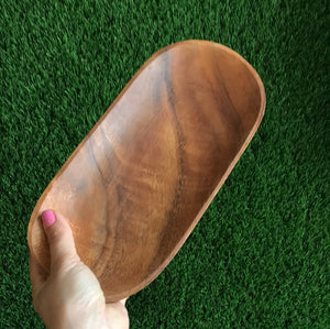 Wood Oval Tray/ Platter/ Plate
